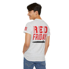 SUBMARINER RED Friday T Shirt with Fouled Anchor, American Flag, FBM / Boomer Silhouette. Remember Everyone Deployed, Dolphins