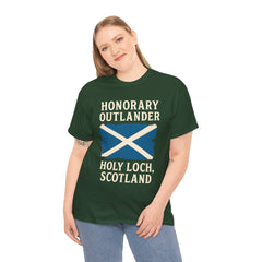 Honorary Outlander Heavy Cotton Tee, Holy Loch Scotland Shirt, Outlander Fan Gift, Casual Tee, Travel Souvenir, Unisex T-Shirt