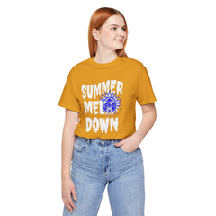 Summer Meltdown Graphic Tee — "Summer Melt Down" Sun Design