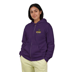 Personalized with your dogs image Zip Hoodie — "My Therapist Has a Wet Nose" Graphic
