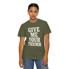 Two And A Half Men Inspired Graphic T-Shirt - Give Me Your Thumb Vintage Tee
