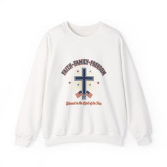 Faith • Family • Freedom Sweatshirt | Patriotic Faith-Based July 4th