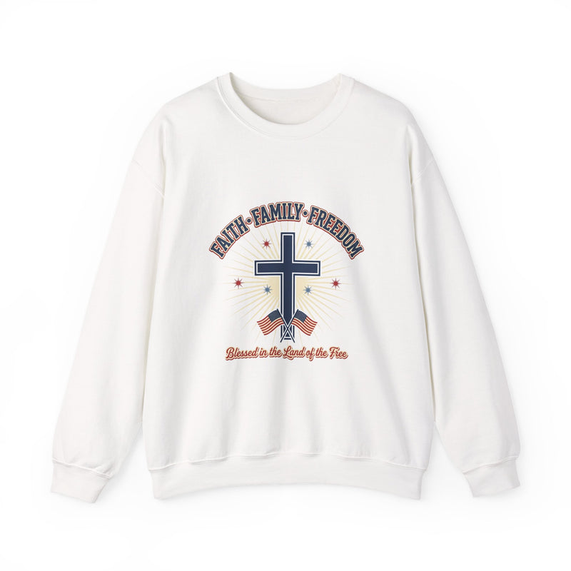 Faith • Family • Freedom Sweatshirt | Patriotic Faith-Based July 4th