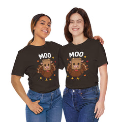 Funny Thanksgiving Turkey Moo T‑Shirt - Unisex Tee