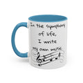 Life symphony mug, music lover gift, ceramic coffee mug, inspirational quote mug, white ceramic mug, 11oz mug, 15oz mug, musician gift, gift for composer, motivational mug, unique coffee mugs, custom quote mugs.