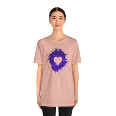 Galaxy Heart Tee — Purple or Green Splatter Heart T-Shirt