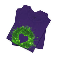Galaxy Heart Tee — Purple or Green Splatter Heart T-Shirt