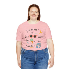 Summer Is — Graphic Tee (Sunglasses, Ice Cream & Sandals)