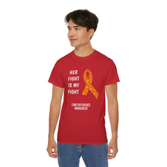 Her Fight Is My Fight Limb Difference Awareness - Unisex Ultra Cotton Tee | Amputee, Leg Amputee. Arm Amputee, Prosthetic Wearer Gift,
