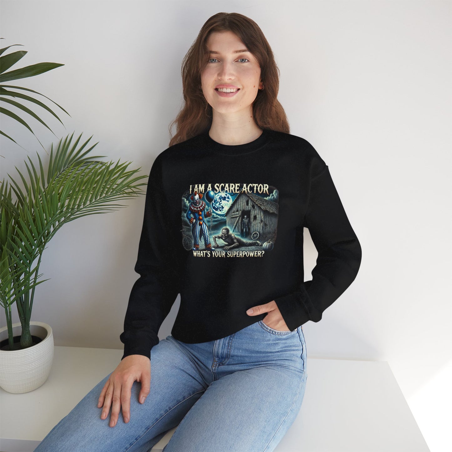 Scare Actor Unisex Heavy Blend™ Crewneck Sweatshirt