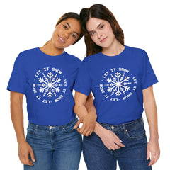 Let It Snow Snowflake T-Shirt — Christmas Winter Tee