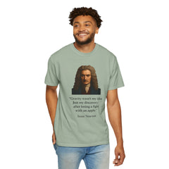 Isaac Newton Quote T-Shirt — "Gravity wasn't my idea" Scientific Humor Tee
