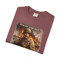 American Heroes Collection No 2 Graphic T-Shirt — “We're Not Going Back” Audie Murphy WWII