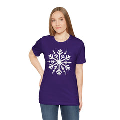 Let It Snow Galaxy Snowflake T-Shirt — Christmas Winter Starburst Tee