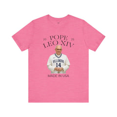 Pope Leo XIV Villanova Fan Short Sleeve Tee - Made in USA