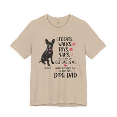 Personalized Dog Dad T‑Shirt — "Treats. Walks. Toys. Naps." Father's Day Gift