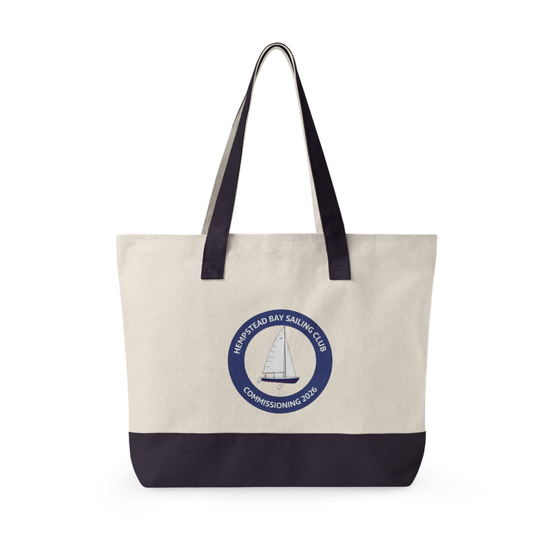 Hempstead Bay Sailing Club Commencement 2026 Canvas Tote Bag — Nautical Sailboat Club Zippered Tote