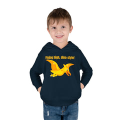 Flying high, dino-style! - Toddler Pullover Fleece Hoodie