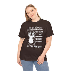 Clumsy Funny Penguin Graphic Tee | Unisex Heavy Cotton Tee | Great Gift for Animal Lovers, Birthdays, Casual Wear, Humorous Gifts, Everyday Style