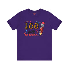 100 DAYS OF SCHOOL - Unisex Jersey Short Sleeve Tee | Elementary School Holiday, Gift For Her, Gift For Him, Teacher Shirt, Classroom Shirt