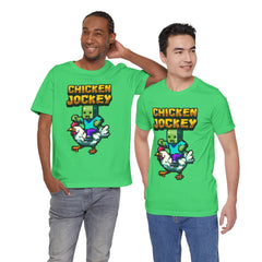 Video Game Chicken Jockey Tee - Unisex Short Sleeve T-Shirt
