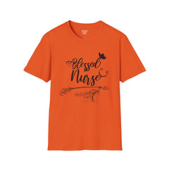 Blessed Nurse - Unisex Softstyle T-Shirt | Nurse Awareness, Medical Wear, Gift For Her, Scrubs Tee, Medical Staff Gift, Registered Nurse, RN
