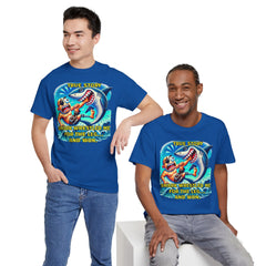 Amputee Humor True Story Shark Wrestled Me For The Leg, And Won - Unisex Heavy Cotton Tee