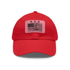 RED Friday unisex ball cap with Leather Patch (Rectangle)