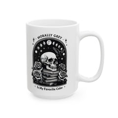 Celestial Skull and Rose Rose Ceramic Mug - Perfect for Coffee Lovers & Gift Giving