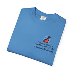 Lauren McGowan Front Logo Back Graphic Baldwin Harbor Animal Hospital "Who Let the Dogs Out?" Tee