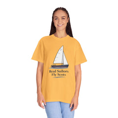 Hempstead Bay Sailing Club Graphic T-Shirt — "Real Sailors Fly Scots" Nautical Tee