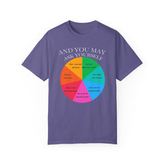 Motivational Talking Head Unisex Garment-Dyed T-Shirt - "And You May Ask Yourself"