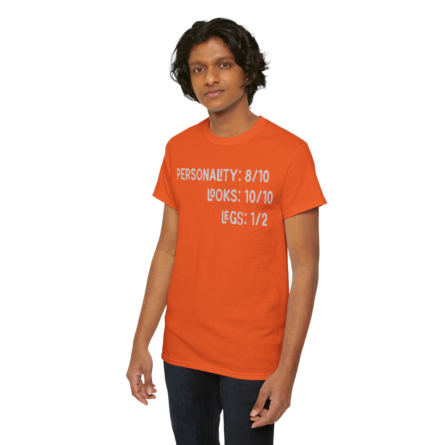 Personality, Looks, Fingers Count - Unisex Heavy Cotton Tee / Prosthetic Humor / One Leg / One Arm / Missing Fingers