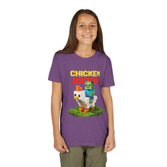 Youth Chicken Jockey Tee - Fun Gamer T-Shirt for Kids