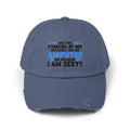 Funny SEXY Amputee cap, Are You Staring At Me, Limb Loss Awareness, distressed unisex graphic hat, amputee gift, recovery encouragement gift