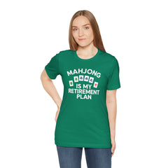 Mahjong Retirement Plan Tee, Fun Unisex T-Shirt for Game Lovers, Perfect Gift for Retirees, Mahjong Enthusiasts, Casual Wear
