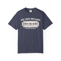 My SSN Became Razor Blades Graphic Vintage Submarine Veteran Tee