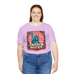 July 4th Statue Of Liberty Freedom - Graphic Unisex Short Sleeve Tee