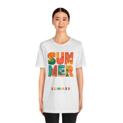 Summer Graphic Tee — Colorful Tropical "SUMMER" Typography T-Shirt