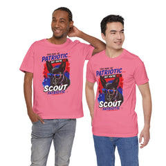 Personalized With Your Dogs Image and Name Patriotic Unisex Jersey Short Sleeve Tee