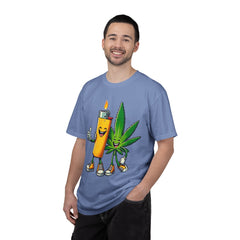 Vintage 'Lighter & Weed' Graphic T-Shirt — Relaxed Stoner/Cannabis Tee
