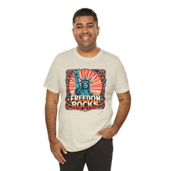 July 4th Statue Of Liberty Freedom - Graphic Unisex Short Sleeve Tee