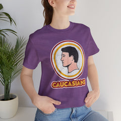 Graphic Tee - Funny Caucasians Satire Head Shot Unisex Jersey Short Sleeve Tee