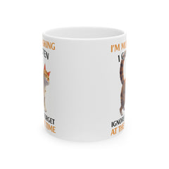 Funny Cat graphic mug, multitasking sarcastic cat, ceramic cat mug, 11oz, 15oz, cat lover gift, gift for her, Cat Mamma, animal lover gift,