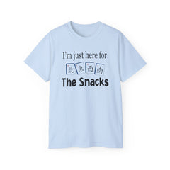 I'm Just Here For the Snacks Mahjong Tiles Unisex Ultra Cotton Tee / See our matching Coffee Mugs
