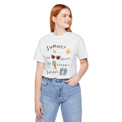 Summer Is — Graphic Tee (Sunglasses, Ice Cream & Sandals)