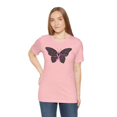 Butterfly Cancer Awareness and Survivor - Unisex Jersey Short Sleeve Tee