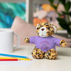Stuffed Animals with T Shirt, Girl Quote, Support Wildlife, Happy Girls Sparkle, gift for her, Birthday Gift, Everyday gift, animal lover gift, nature lover gift