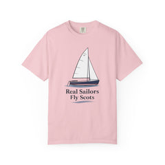 Hempstead Bay Sailing Club Graphic T-Shirt — "Real Sailors Fly Scots" Nautical Tee