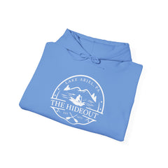 The Hideout Adventure Hoodie – Lake Ariel, PA Mountain Graphic Hooded Sweatshirt